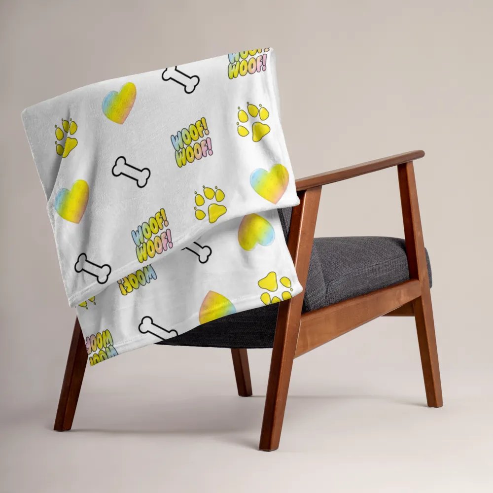 Pup Wrex Emojis - Throw Blanket product image (2)