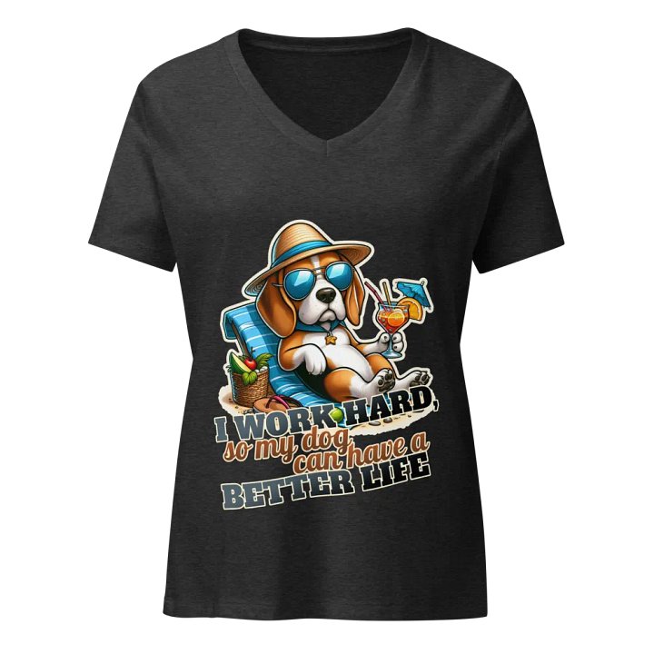 Work Hard - Beagle Beach - V-Neck product image (3)