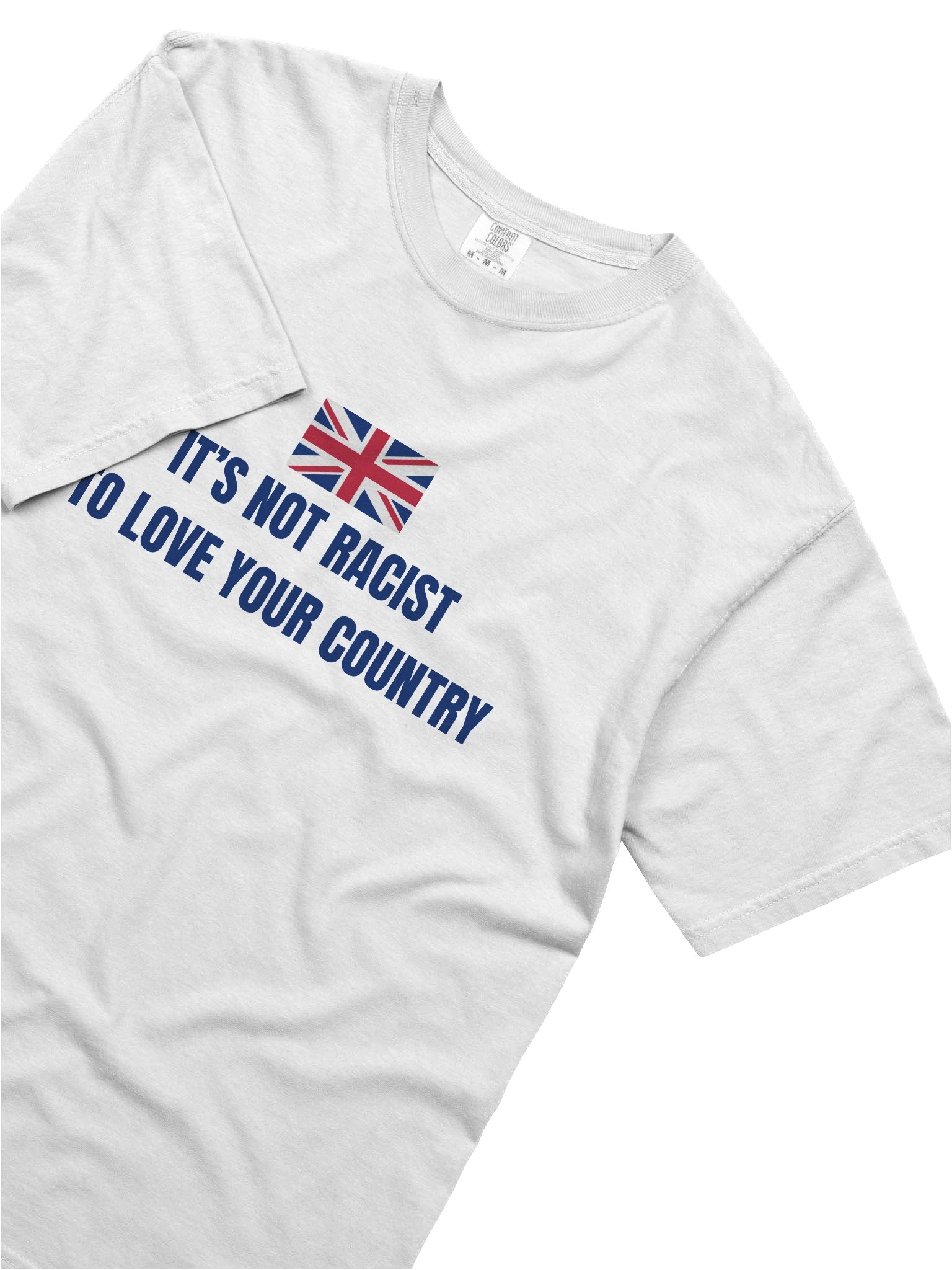 “It’s Not Racist to Love Your Country” White Patriot Tee product image (5)