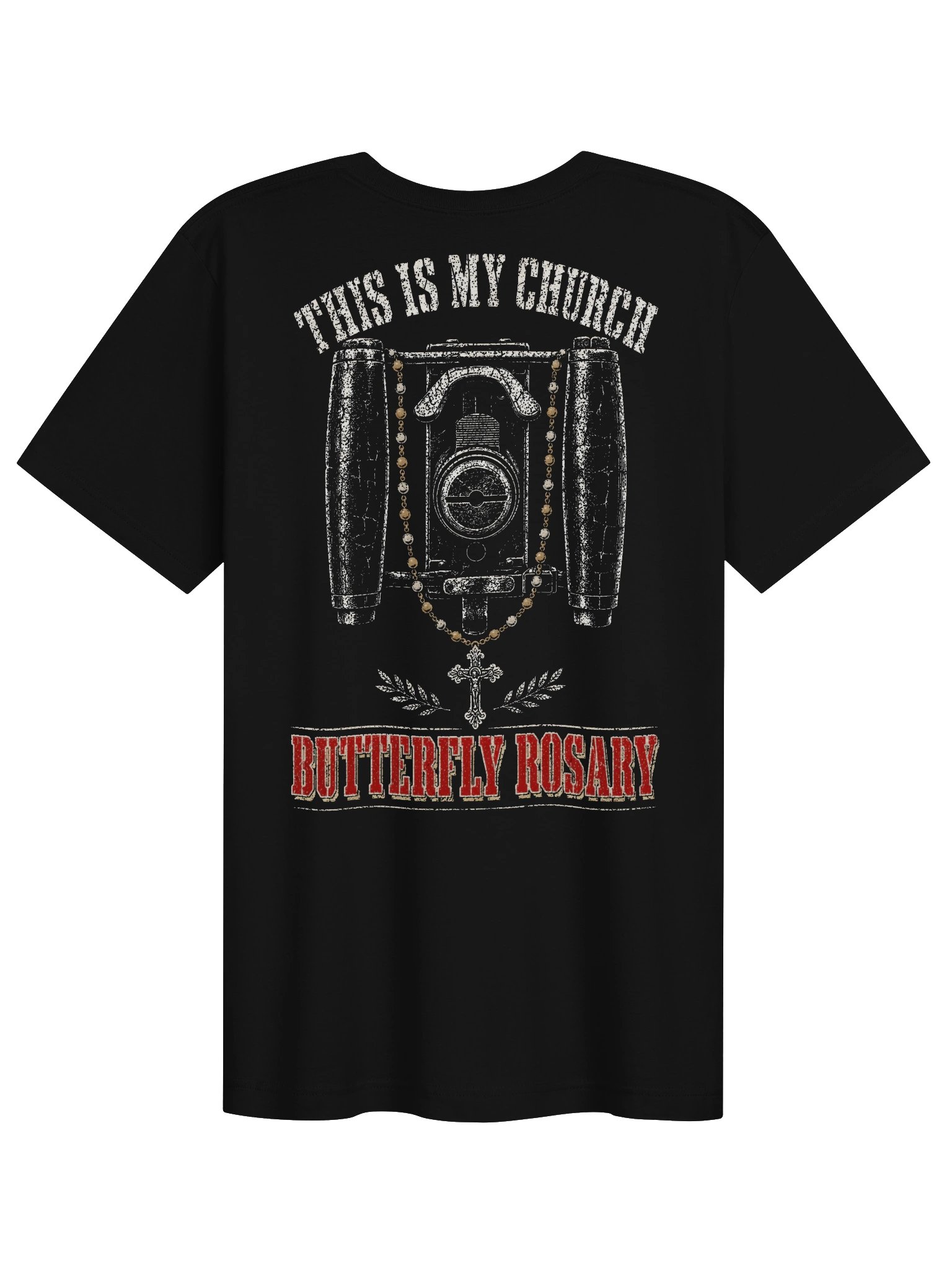 Butterfly Rosary, This Is My Church | Ma Deuce .50 Cal War Hymn | Warrior Shaman Tee product image (1)