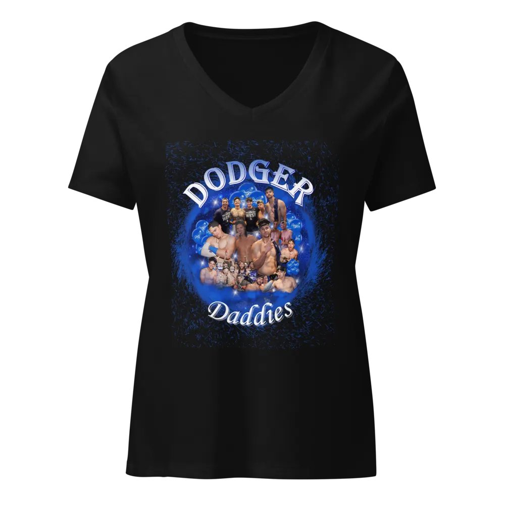 Dodger Daddies V Neck T-Shirt (Womens sizes) product image (1)