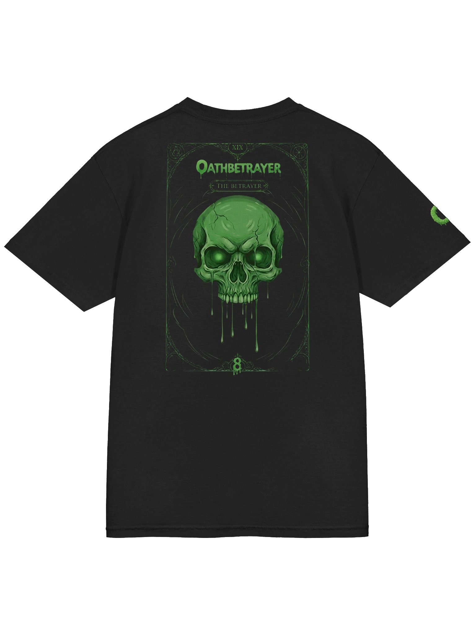 Glowing Green Skull Tarot T-Shirt product image (4)
