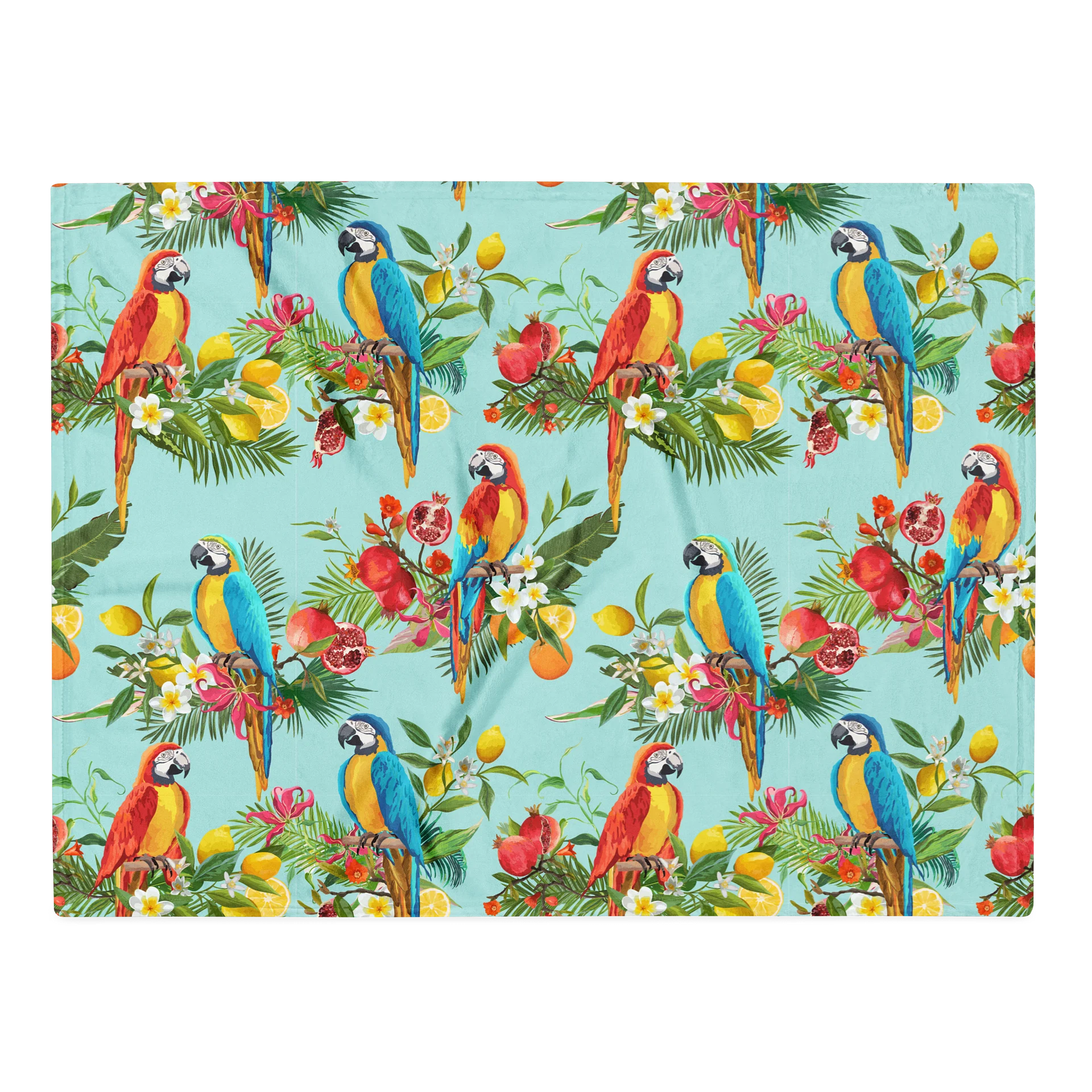 Comfortable Warm Throw Blanket with Bold Tropical Print product image (1)