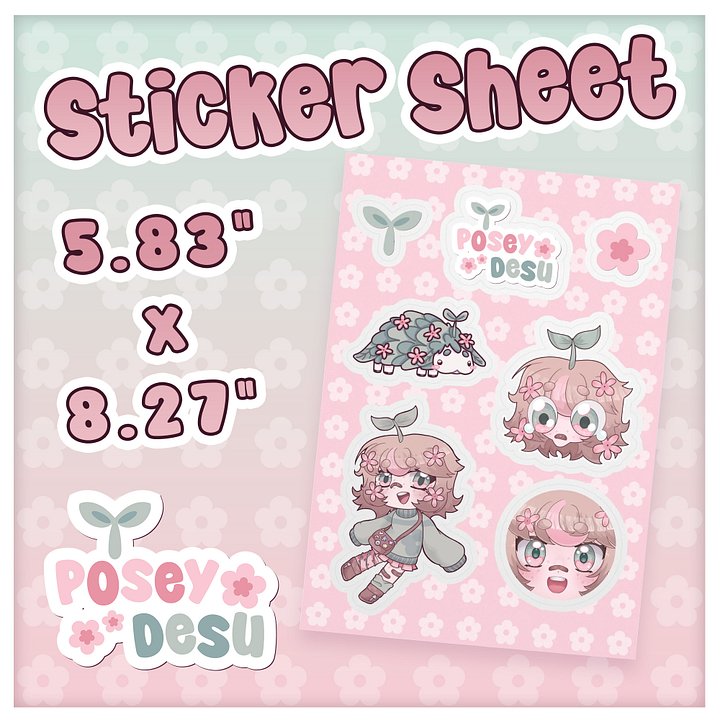 PoseyDesu Sticker Sheet product image (1)