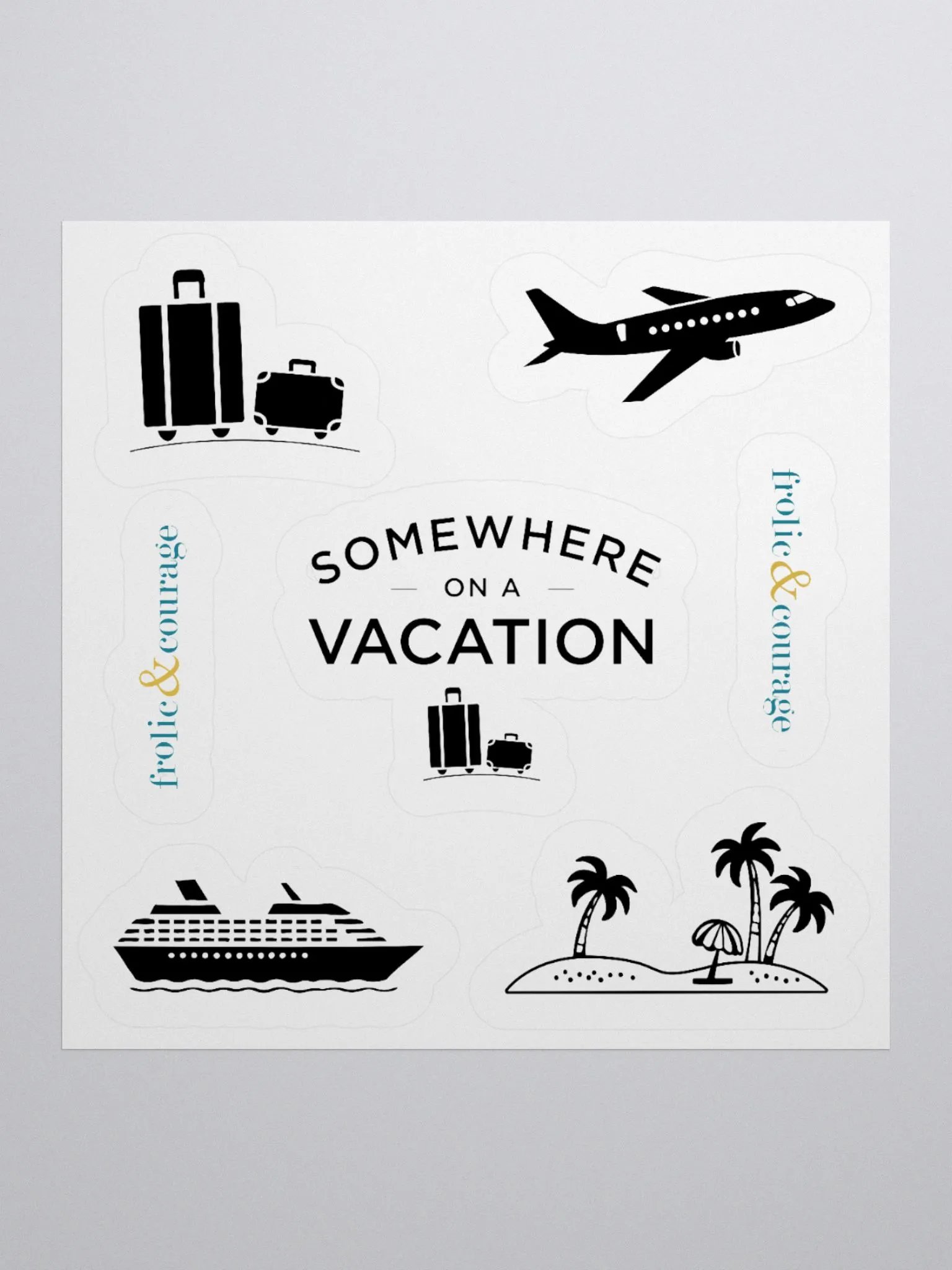 Somewhere on a Vacation Sticker Set product image (1)