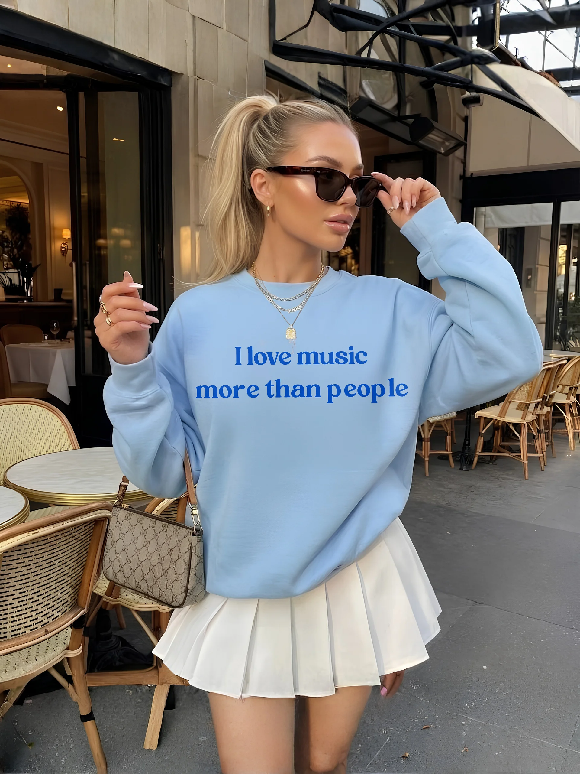 I Love Music More Than People Sweatshirt product image (1)
