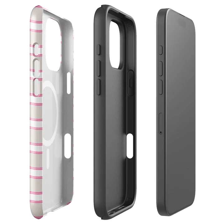 HAMPTONS PINK STRIPES MagSafe® Tough iPhone® Case product image (2)