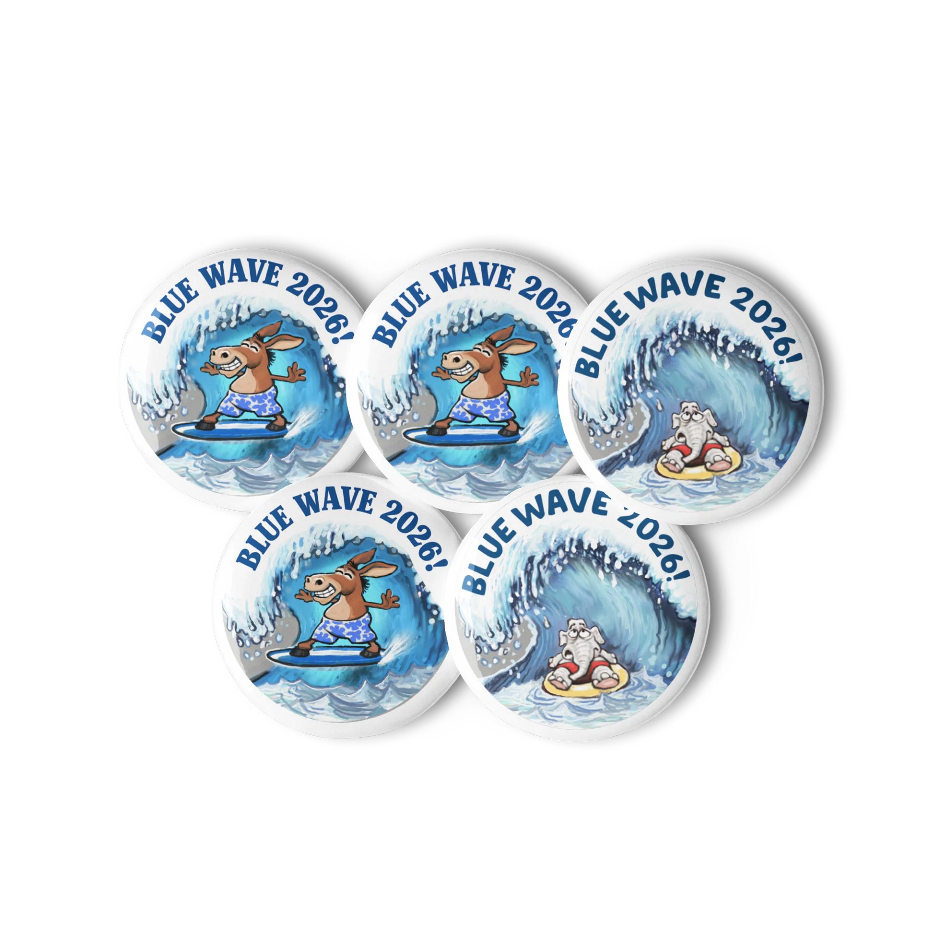 Blue Wave 2026 Pin Button Set product image (1)