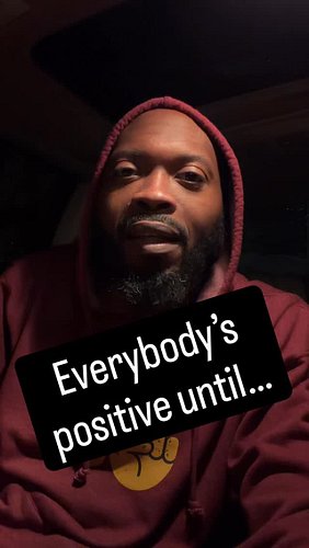 Everybody’s positive…

until traffic.
until stress.
until someone says the wrong thing.

That’s when the real work begins.

P...