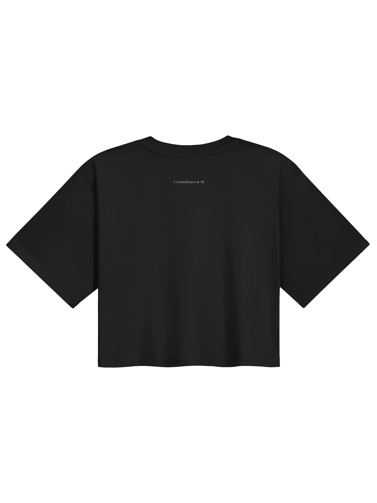 His House Womens Crop Top T-Shirt - Black/Navy by His House
