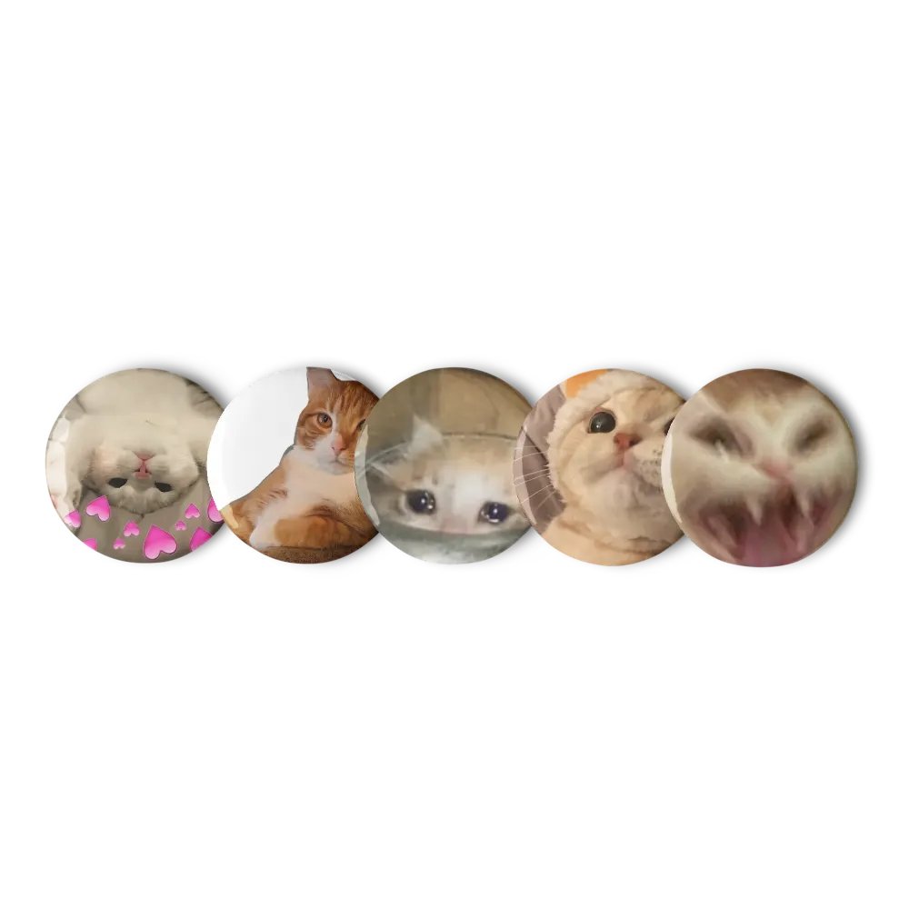 Set of Pin Buttons: Meme Cats 15 product image (9)