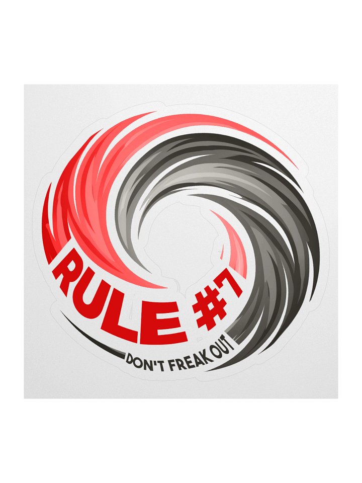 Rule #7 Sticker Football Pewter and Red product image (1)