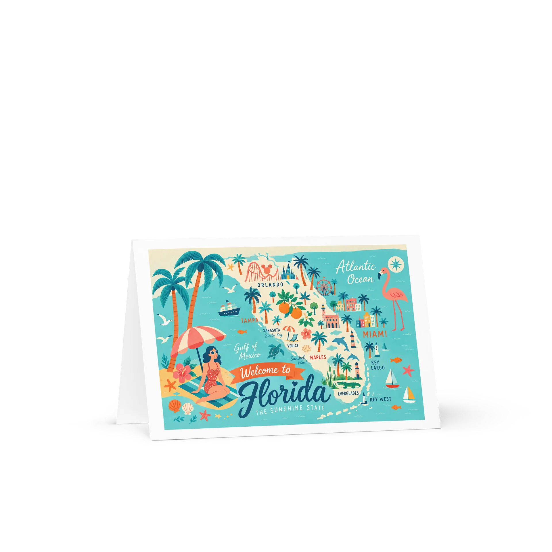 Welcome to Florida Retro Greeting Card product image (3)