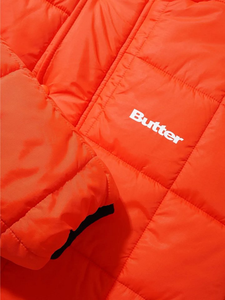 Orange Grid Puffer Jacket product image (2)