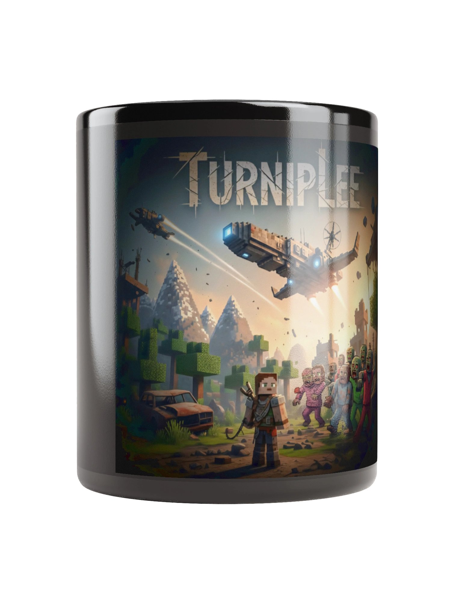 TurnipLee zombie killer black mug product image (1)