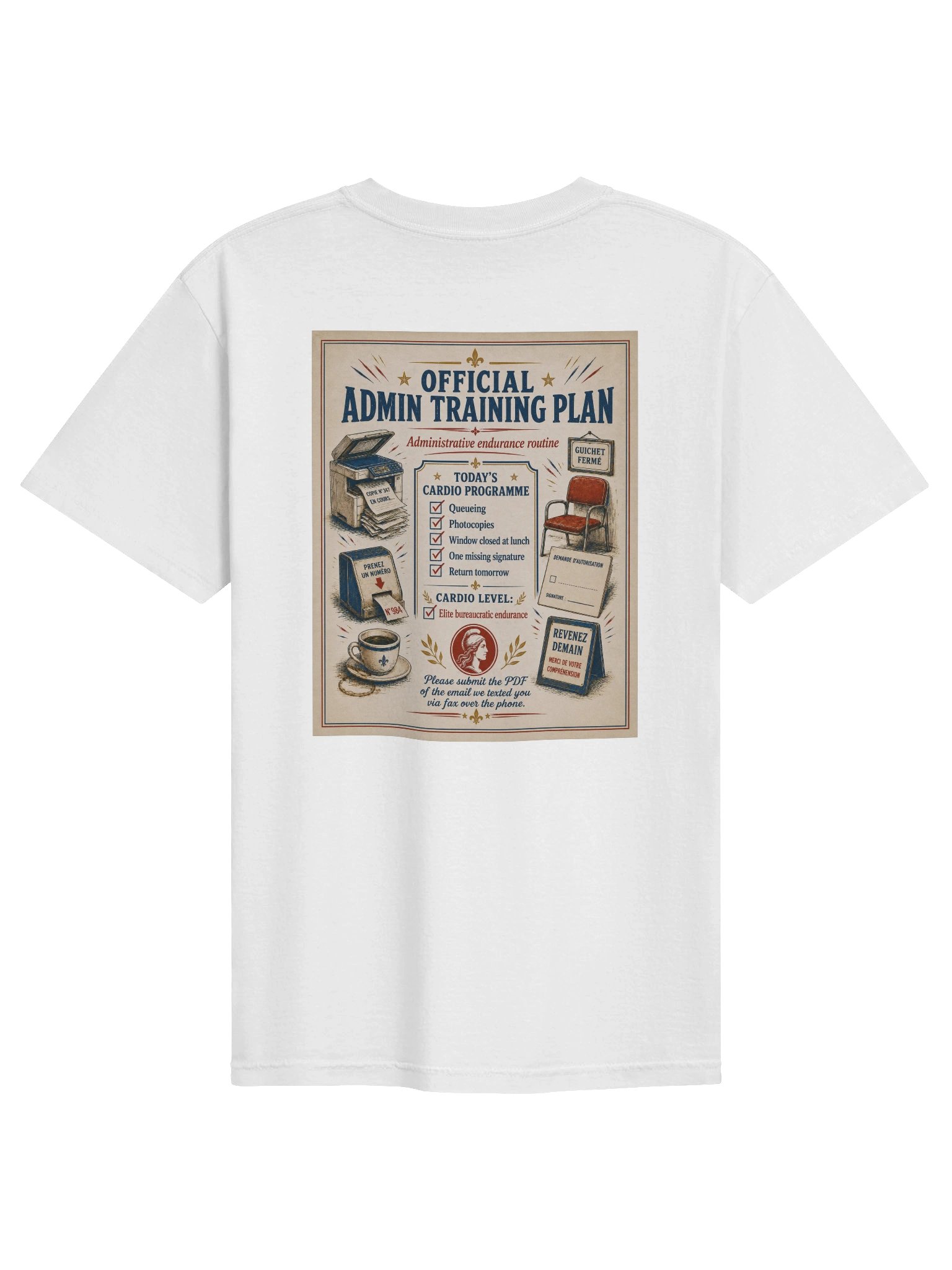 French Admin Is My Cardio Tee product image (2)