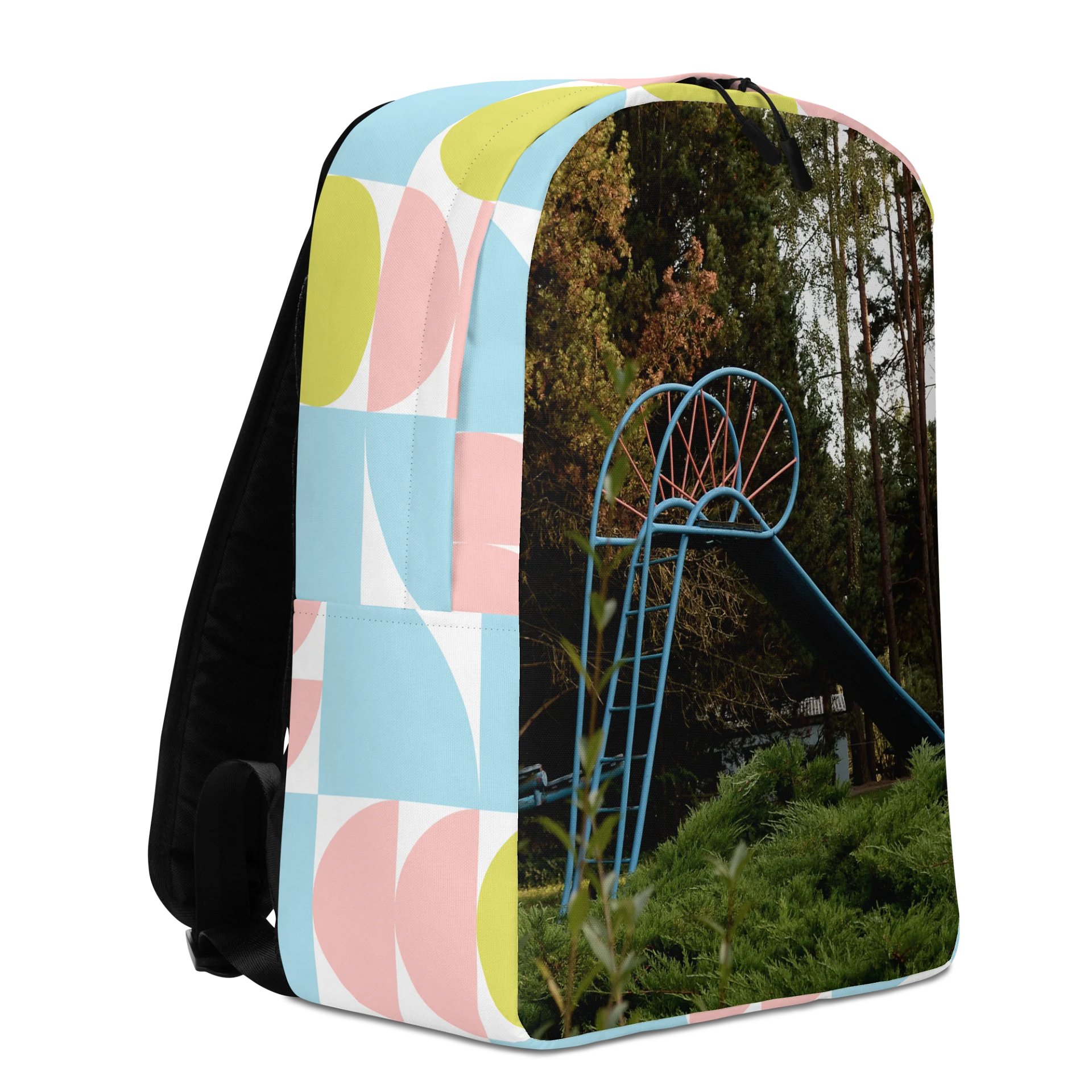 Design-backpack - Abandoned, nostalgic playground in the woods (Pastel Design) product image (5)