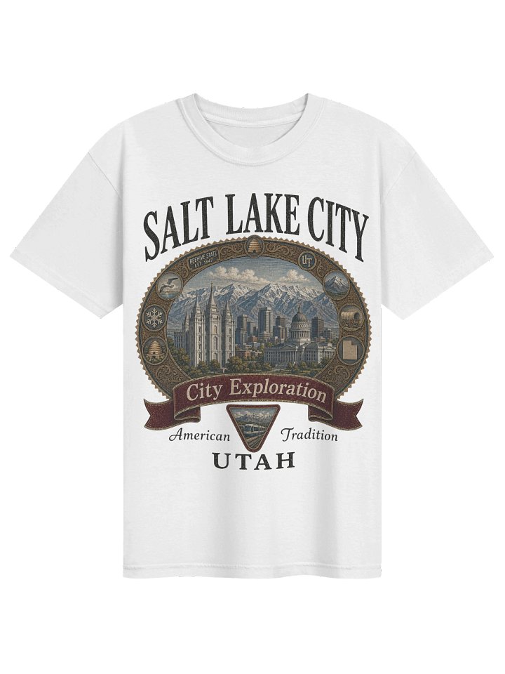 Vintage Salt Lake City Shirt, Utah Graphic Tee, Comfort Colors 1717 Mountain Travel T-Shirt product image (1)