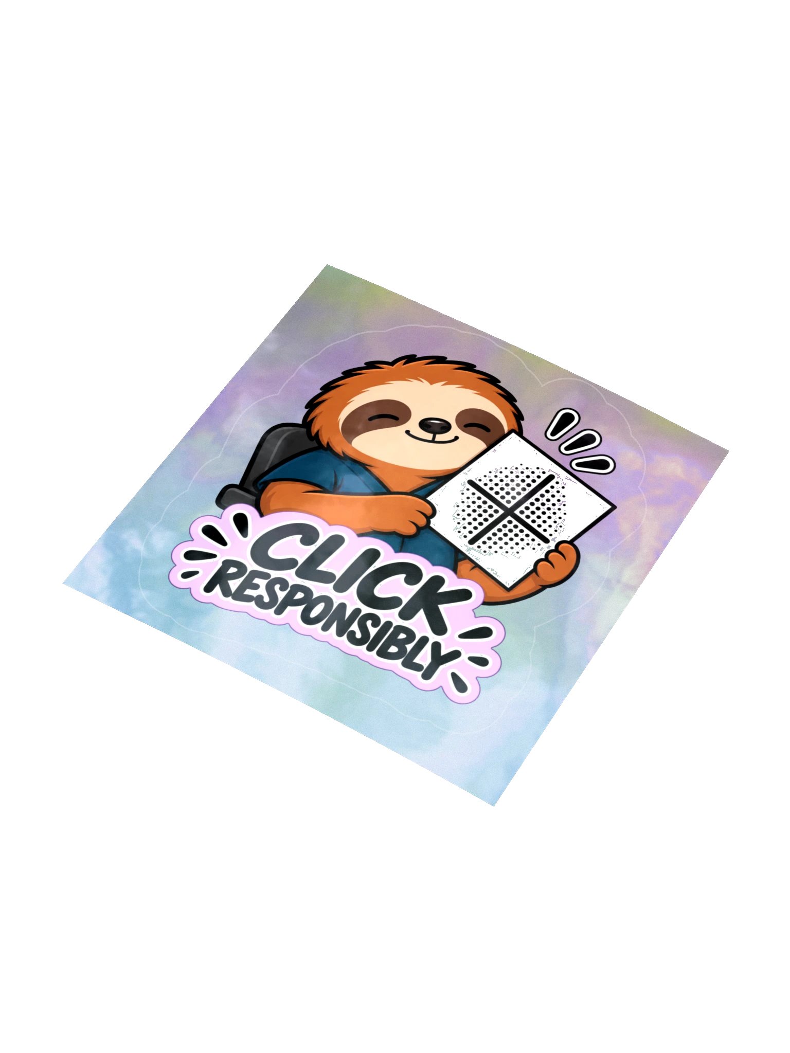Sleepy Optometrist Click Responsibly Holographic Sticker Sheet product image (3)