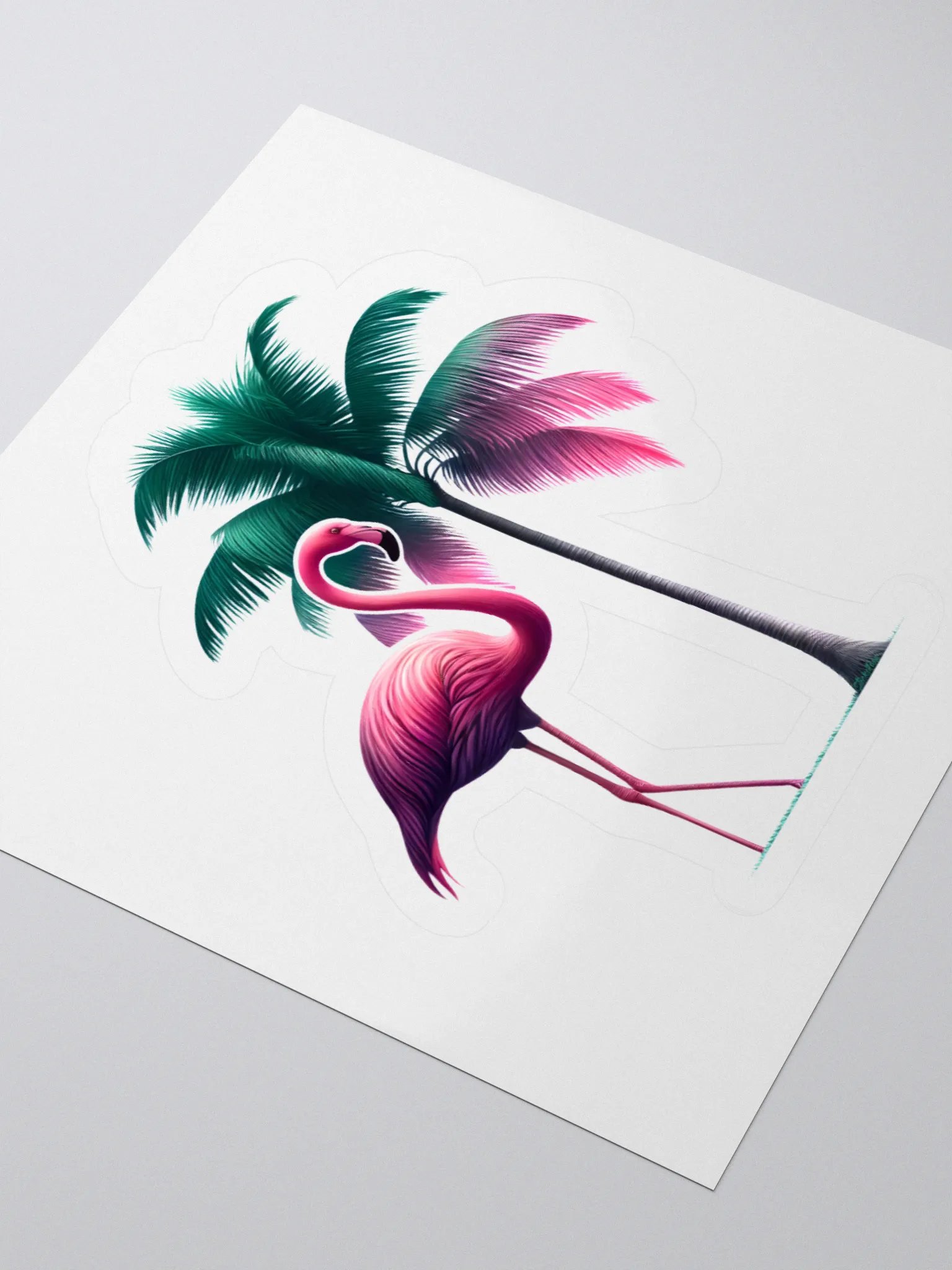 Flamingo Palm Tree Sticker product image (9)