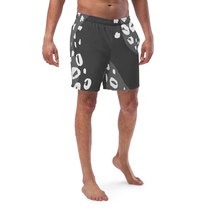 Grey Leopard Print Paradise Swim Shorts product image (1)
