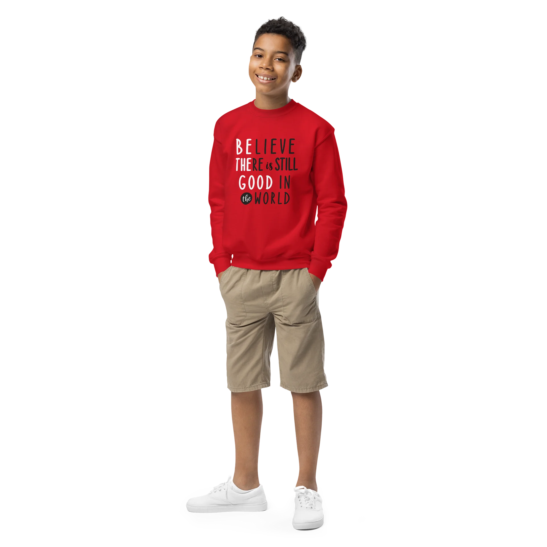 Believe There is Still Good in the World Youth Crew Neck Sweatshirt product image (1)