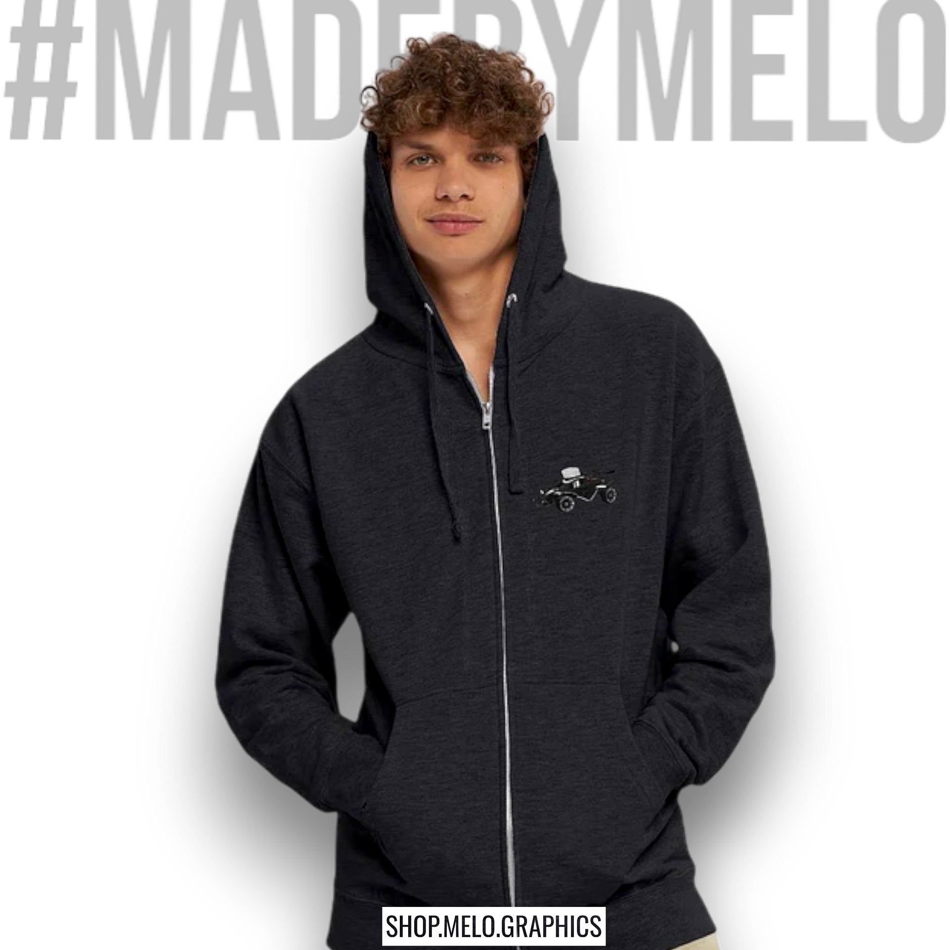 Fancy Carball Bot - Classic Zip Hoodie | #MadeByMELO product image (5)