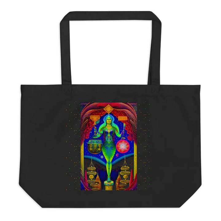 Libra & Her Scales on Black Tote product image (1)