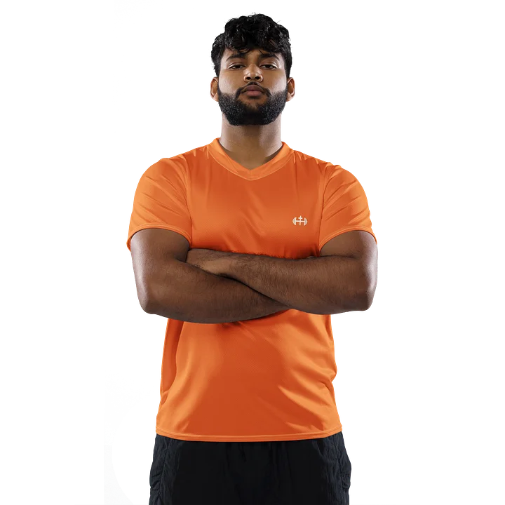 His House Mens Performance V-Neck T-Shirt - Orange product image (2)