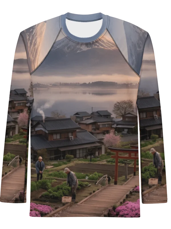 Men's Mount Fuji Long Sleeve Rash Guard | UPF 50+ Sun Protection product image (1)