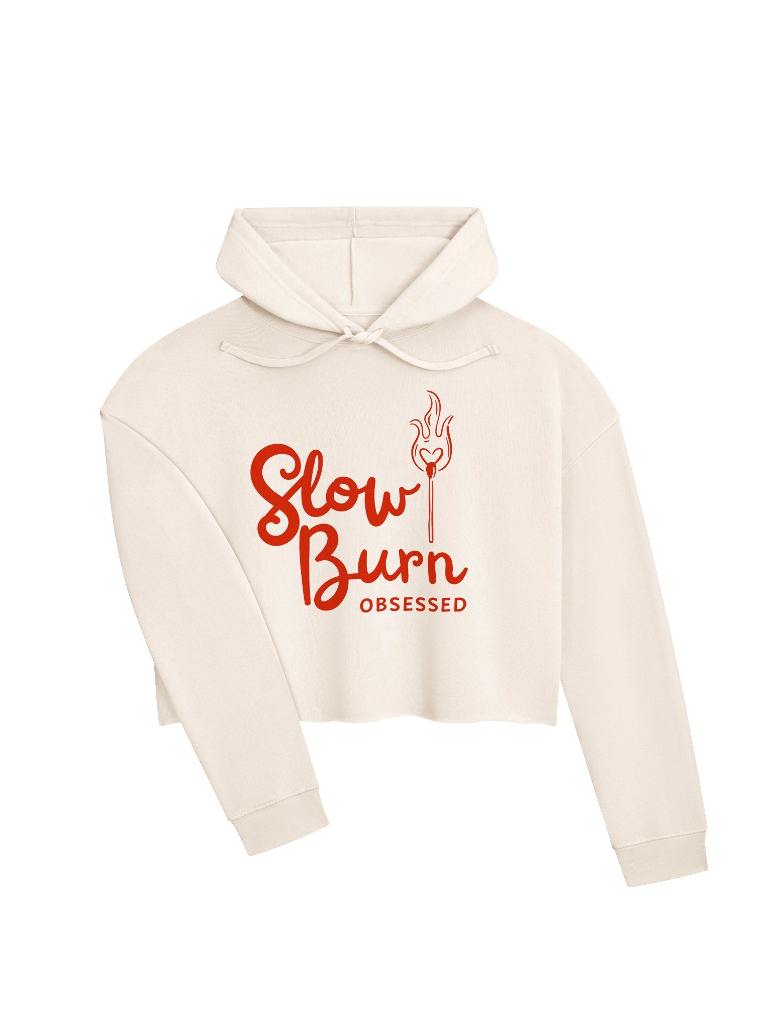 Slow Burn Obsessed | Red Hot Crop Hoodie product image (3)