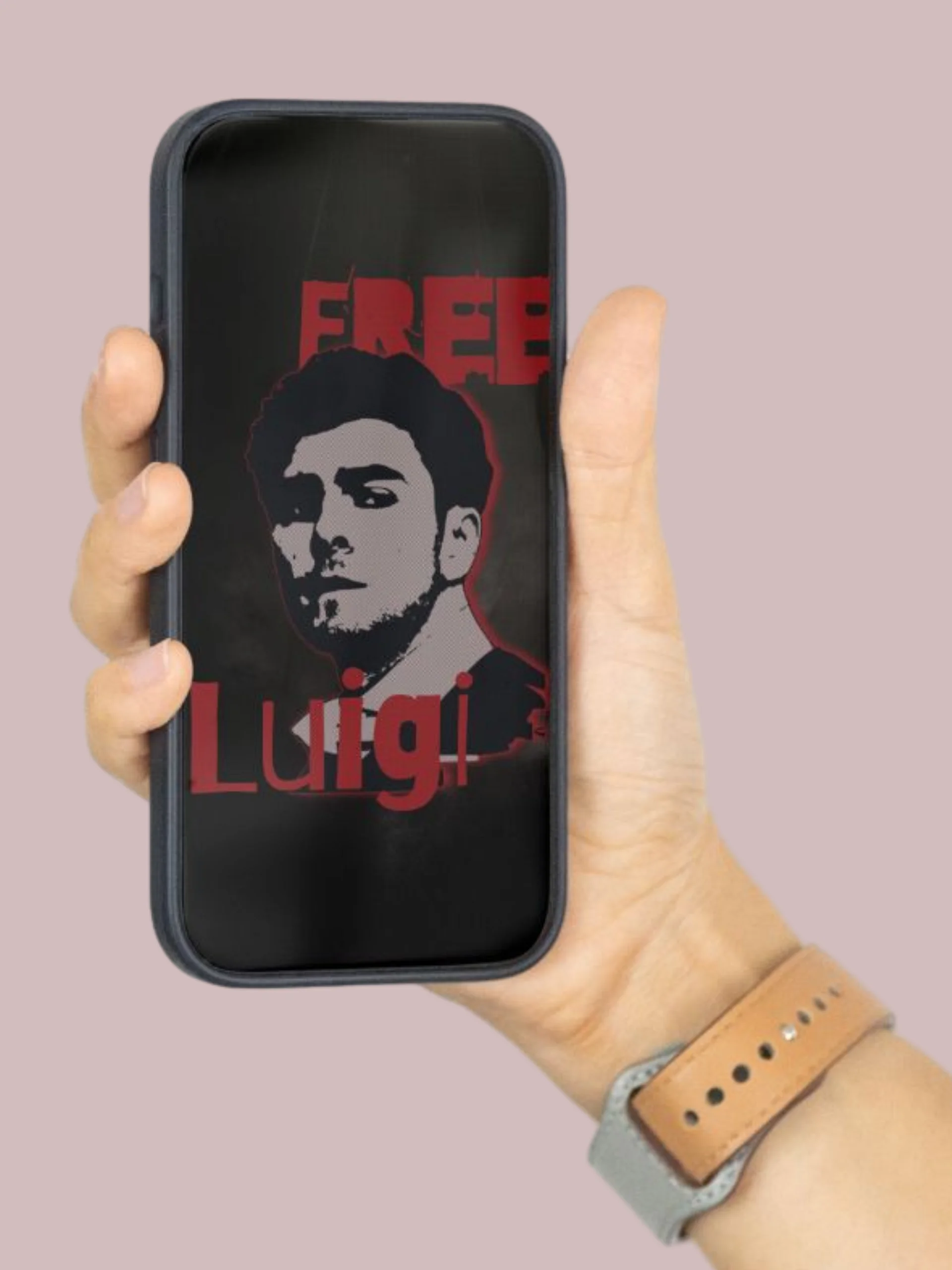 Free Luigi Mangione Mobile Wallpaper Black product image (2)