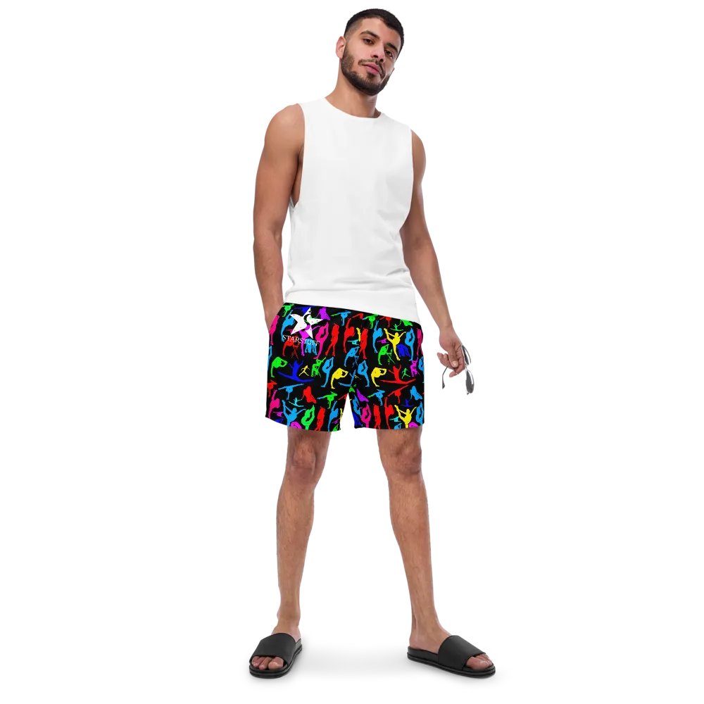 Black Bright Flexible StarStuff Swim Trunks product image (6)