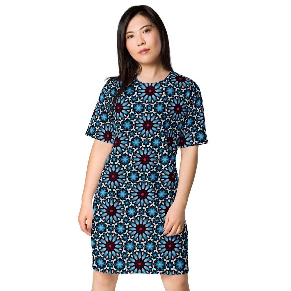 Kaleidoscope Blues T-Shirt Dress product image (1)