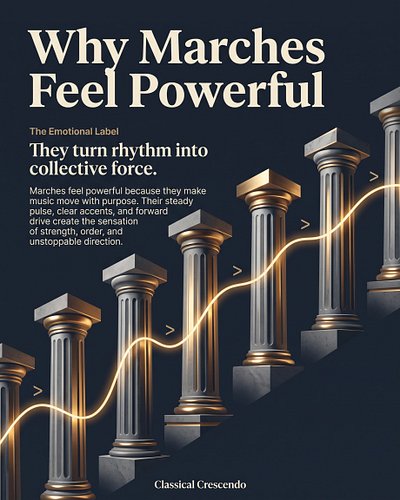 Marches feel powerful because they make rhythm sound like collective motion.

A march does not simply move forward. It steps ...