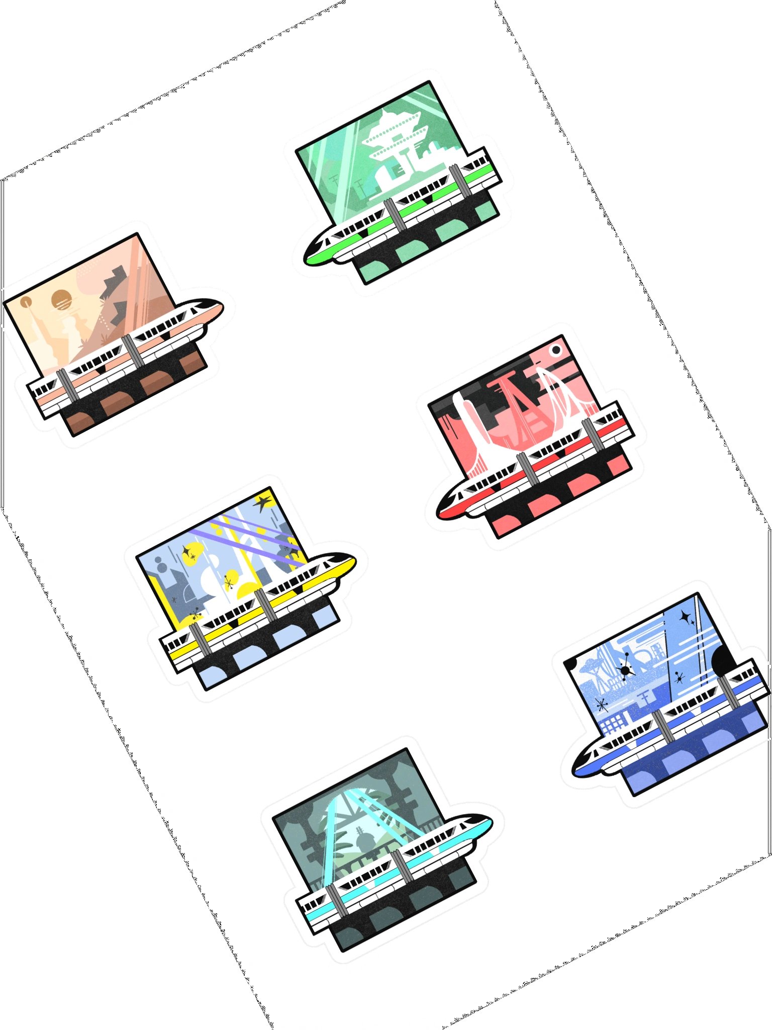 Monorail Sticker Pack #1 product image (1)