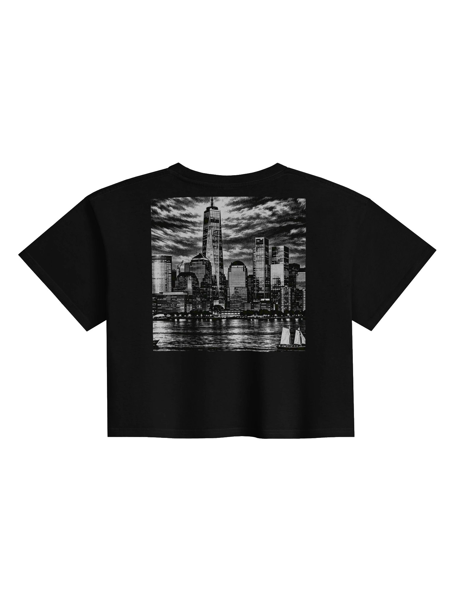 Midnight Skyline Women's Crop Top (black) product image (2)