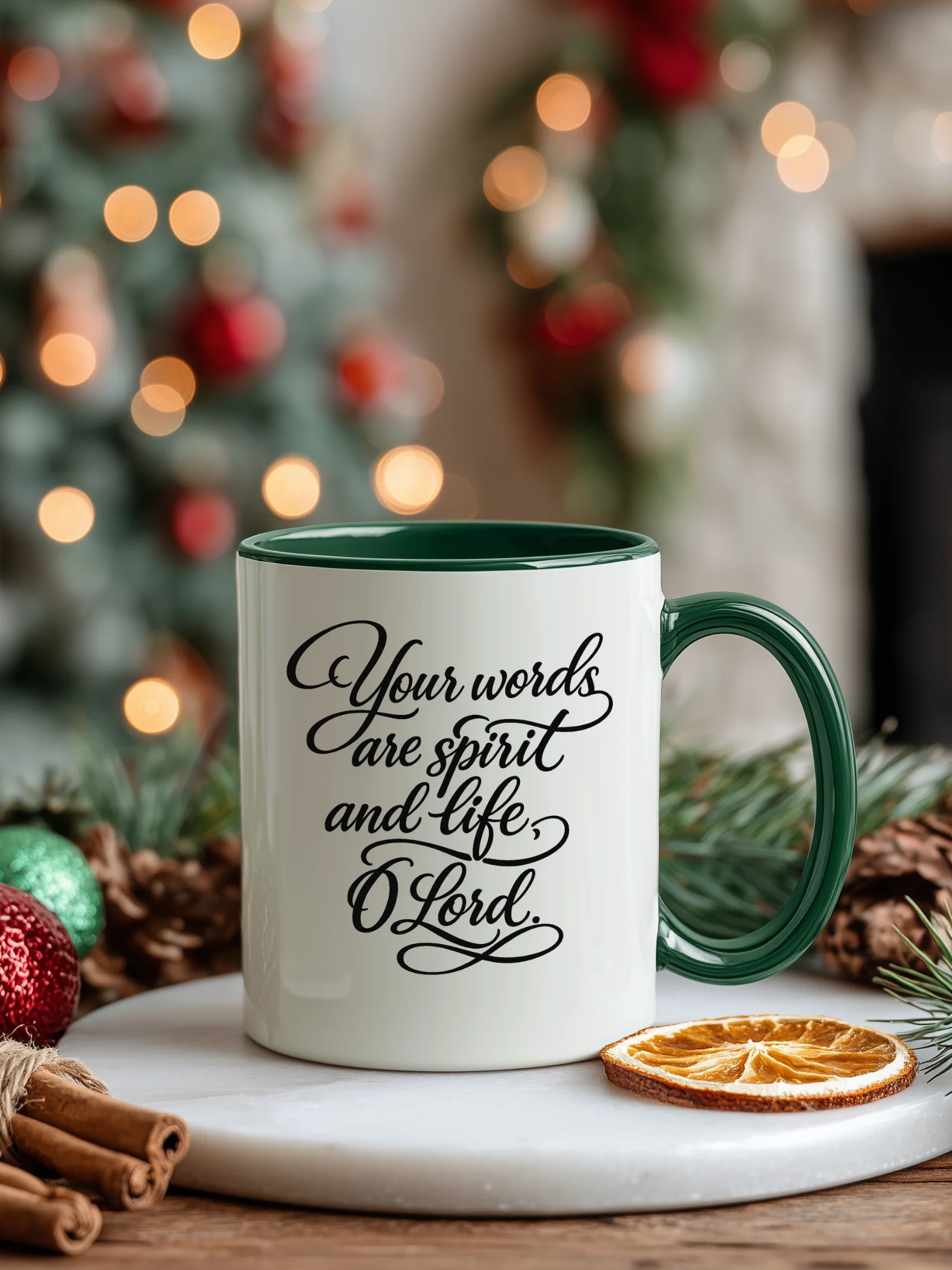 Your Words Are Spirit and Life O Lord Christian Coffee Mug | Bible Verse Scripture Gift | Faith Mug | Kingdom Life Co. product image (1)