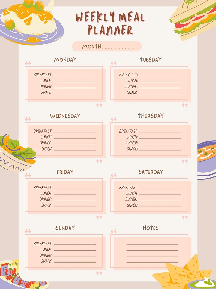Weekly Meal Planner product image (1)