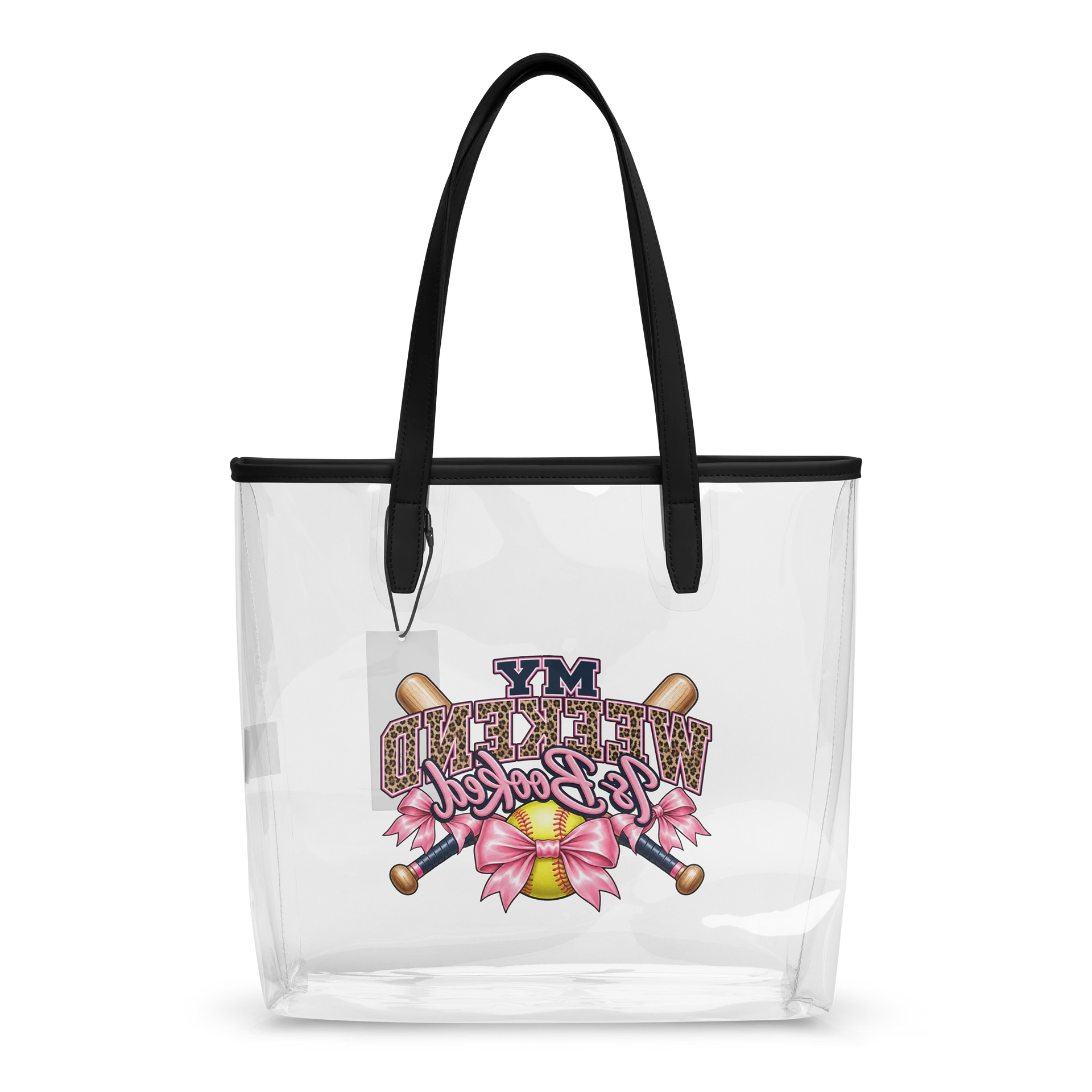 My Weekend Is Booked Softball Clear Tote | Softball Mom Game Day Bag product image (2)