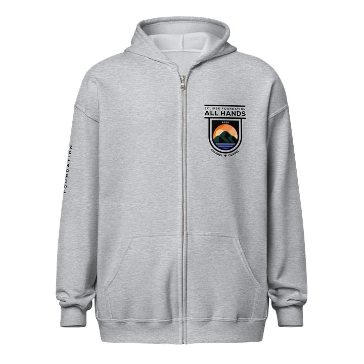 All Hands zipped hoodie, grey product image (1)