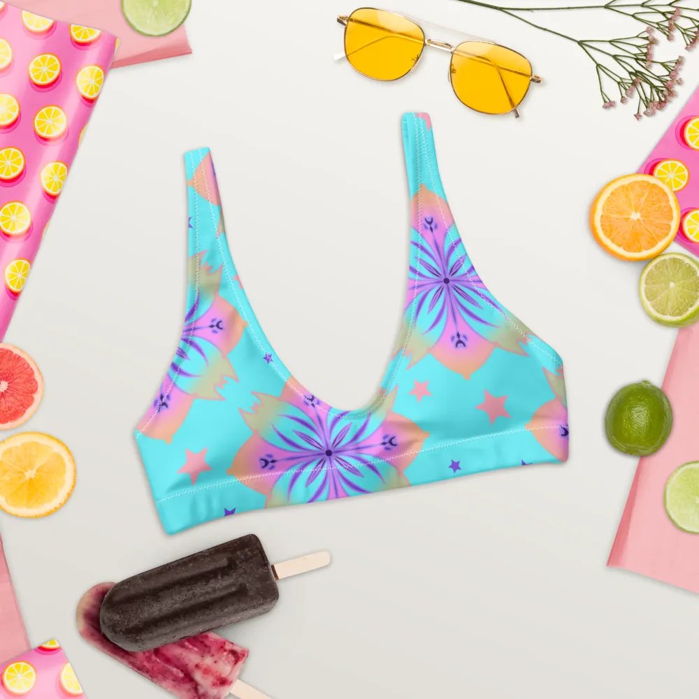 Pretty Pastel Bow Pattern Padded Bikini Top product image (3)