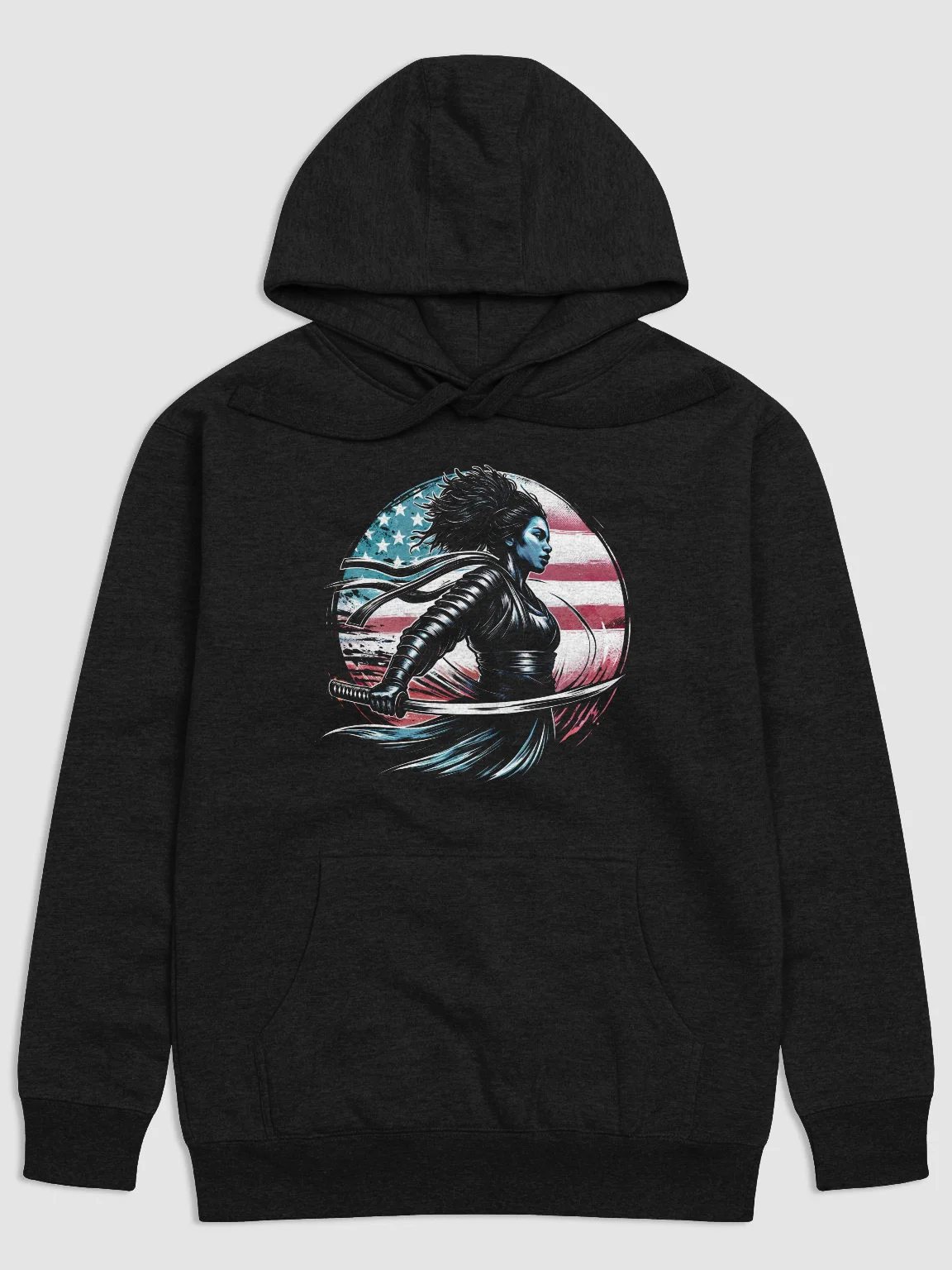 American Flag Female Samurai Hoodie product image (4)
