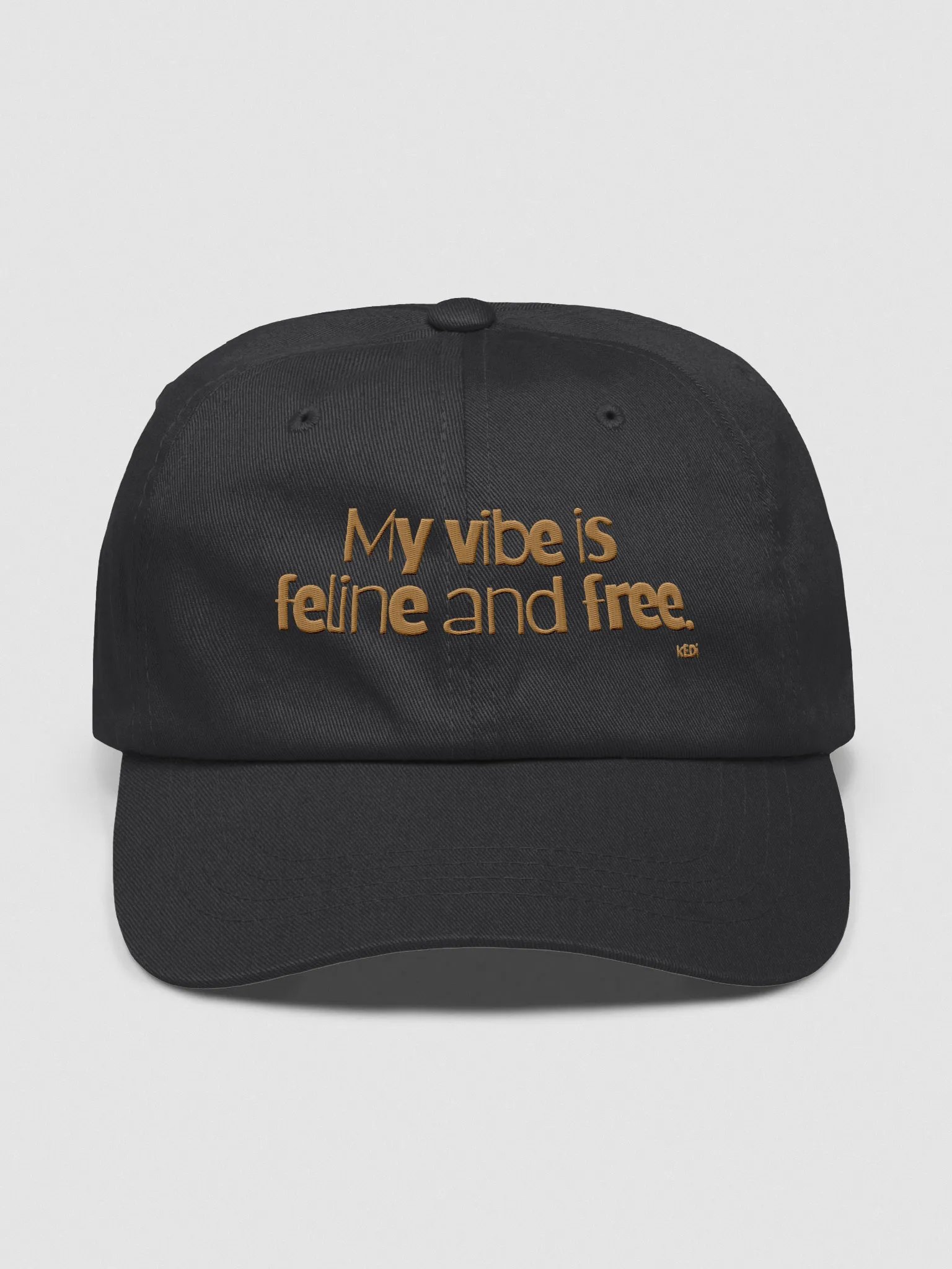 Feline Vibe Embroidered Classic Dad Hat product image (2)