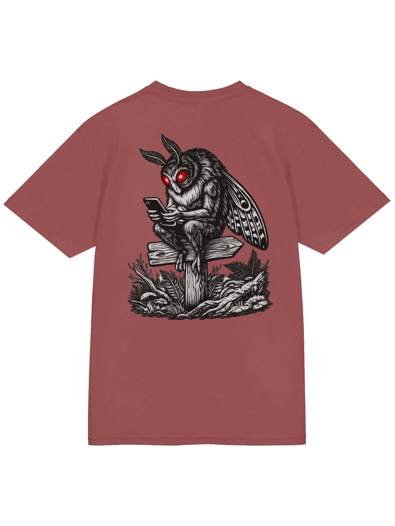 MOBILE MOTHMAN GARMENT DYED HEAVYWEIGHT T-SHIRT product image (4)