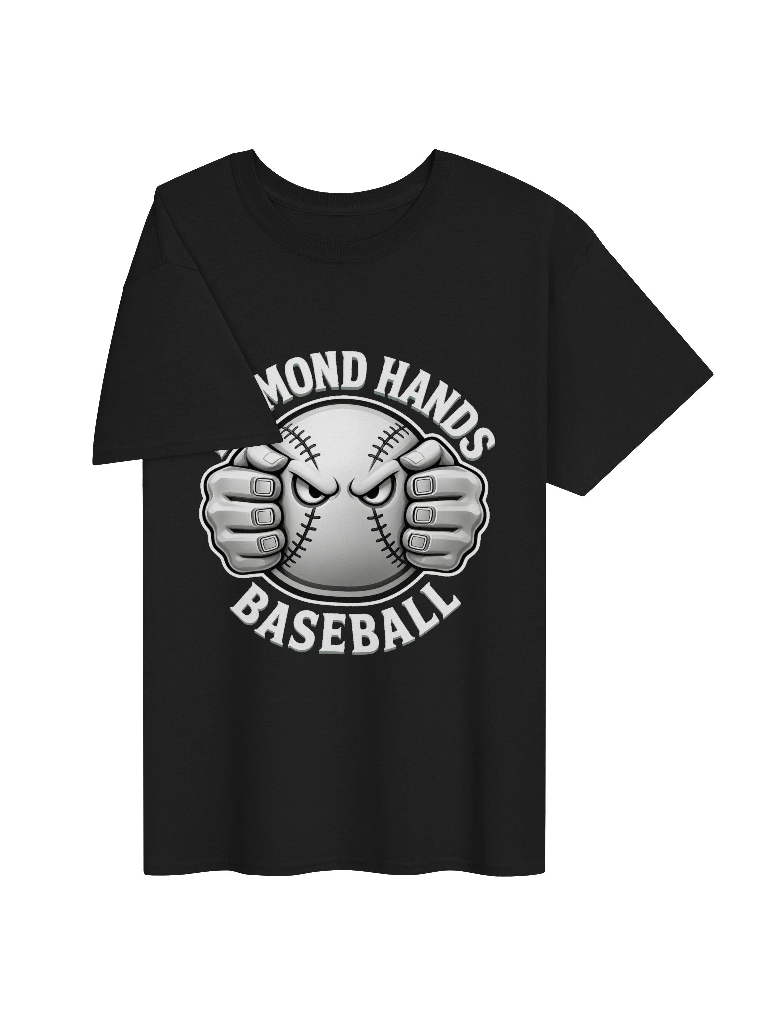 Diamond Hands Baseball Monochrome Tee product image (3)