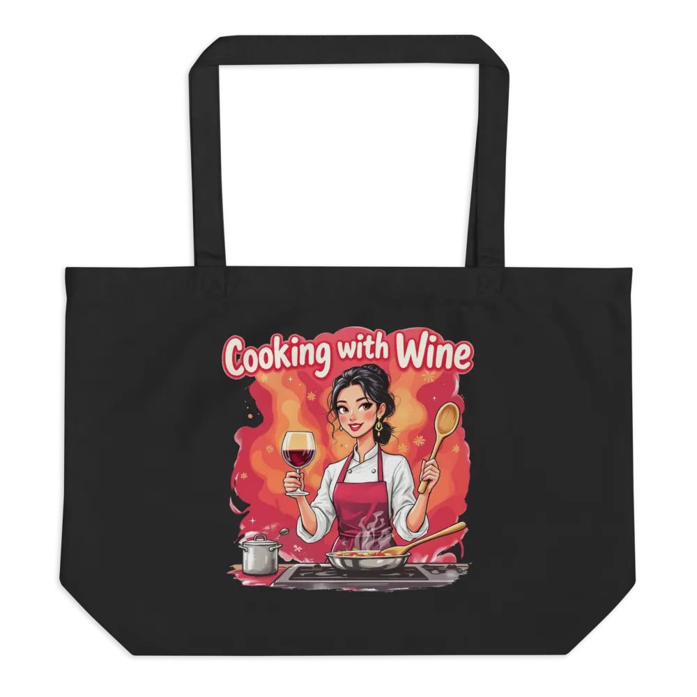 Cooking With Wine Organic Tote Bag product image (1)