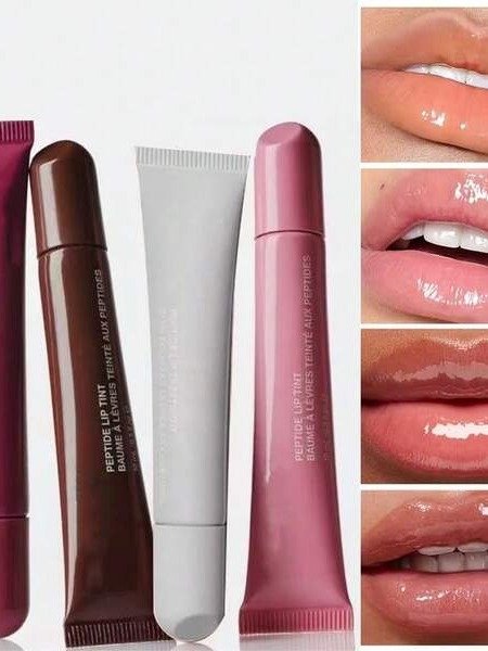 4 Pcs Peptide Lip Tint, Sheer Color And Hydrating Finish Clear Lip Oil, Long Lasting Hydrating Lip Gloss Tinted Lip Balm Non-Sticky Revitalizing, Transparent Lip Care Oil For Dry Lip, 3 Fl Oz,10ml product image (2)