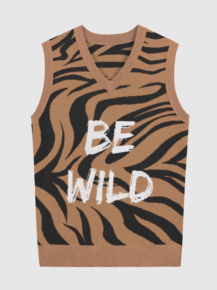 Tiger Stripes Be Wild Knit V-Neck Sweater Vest product image (1)