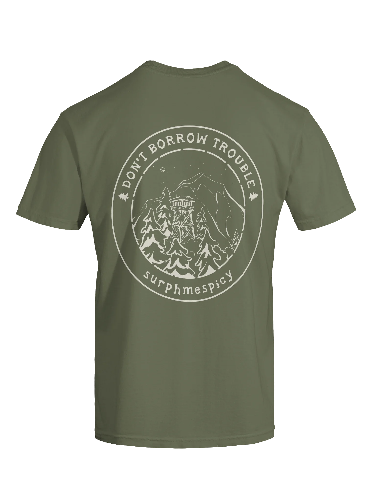 Don't Borrow Trouble White Graphic T-Shirt product image (11)